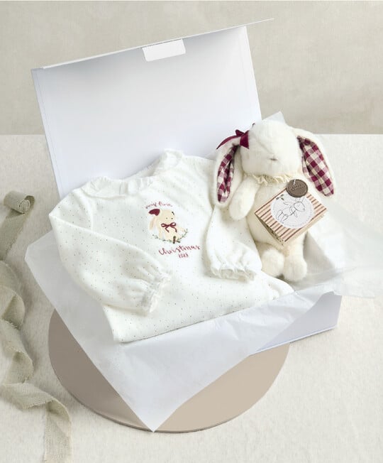 مجموعة هدايا لعبة الأرنب بو وبيجامة باللون الابيض للكريسماس، قطعتين مجموعة هدايا لعبة الأرنب بو وبيجامة باللون الابيض للكريسماس، قطعتين image number 1